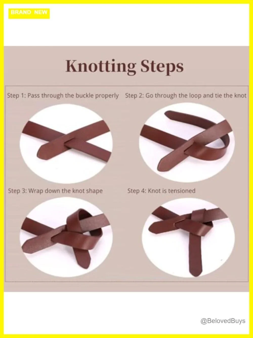 Women Soft Faux Leather Knot Belt Adjustable Tie Waist Belt